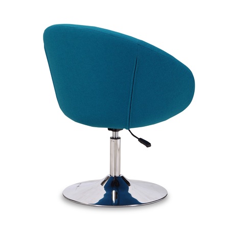 Manhattan Comfort Hopper Swivel Adjustable Height Chair in Blue and Polished Chrome AC036-BL